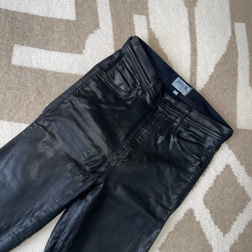 AGOLDE Roxanne High Rise Skinny in Black
Leatherette - Size 27